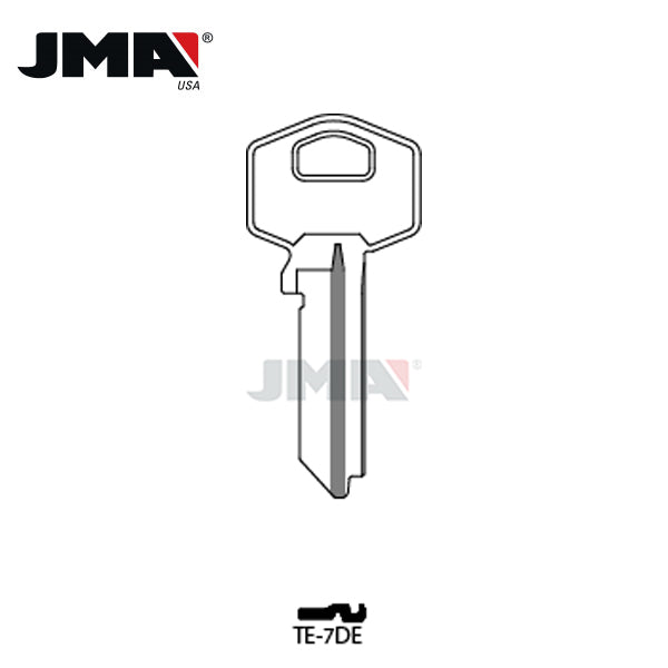 JMA - HR2 Harlock Lock Metal Key Blank / Brass / TE-7DE