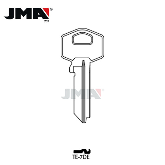JMA - HR2 Harlock Lock Metal Key Blank / Brass / TE-7DE