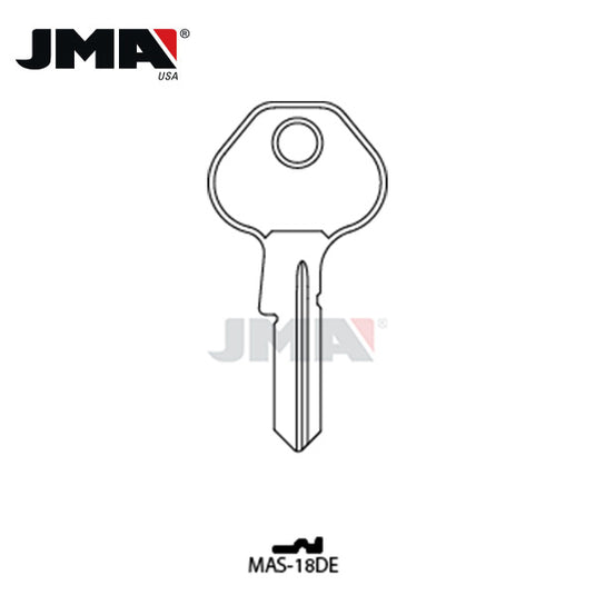 JMA - M20 / 1092-6000 Master Padlock Metal Key Blank / Brass / MAS-18DE