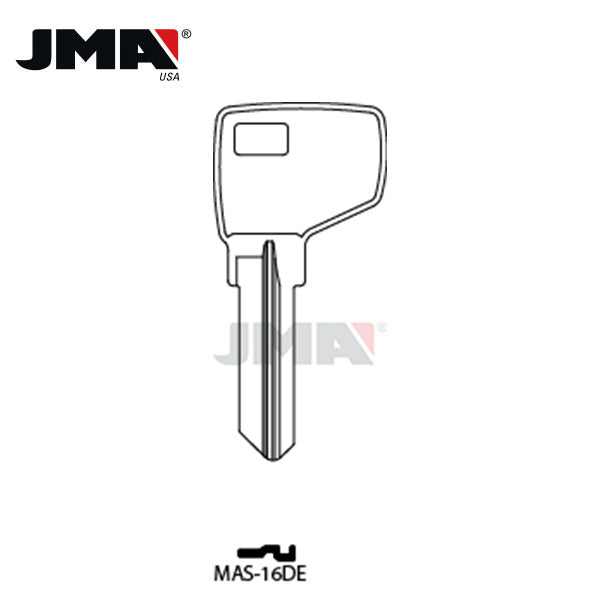 JMA - MD17 Master Dexter Metal Key Blank / Brass / MAS-16DE