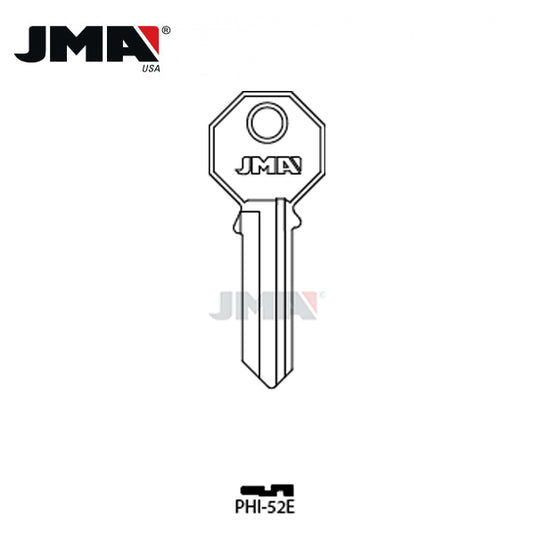 JMA - R52BR Metal Key Blank for Phillips / Brass / PHI-52E