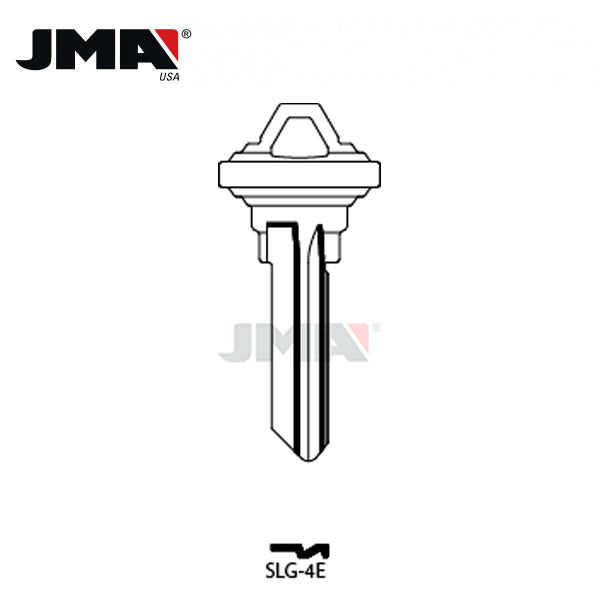 JMA - SC4NP Metal Key Blank For Schlage / Nickel Plate / SLG-4E