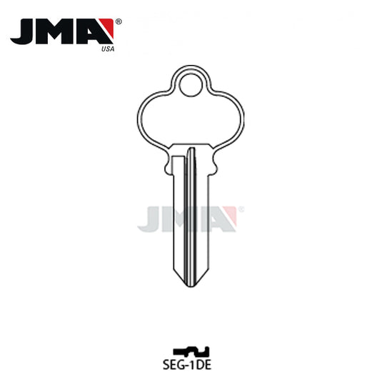 JMA - SE1BR 5-Pin Key Blank For Segal / Brass / SEG-1DE
