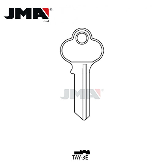 JMA - T7 Metal Key Blank For Taylor / Nickel Plate / TAY-3E