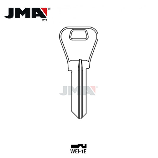 JMA - WR3 Metal Key Blank For Weiser / Brass / WEI-1E