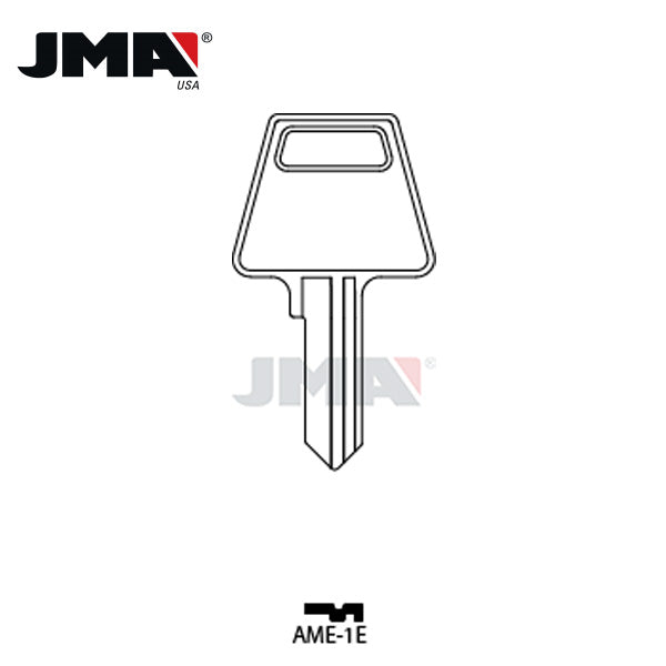 JMA - 1045-AM3 Metal Key Blank / American Padlocks / AME-1E