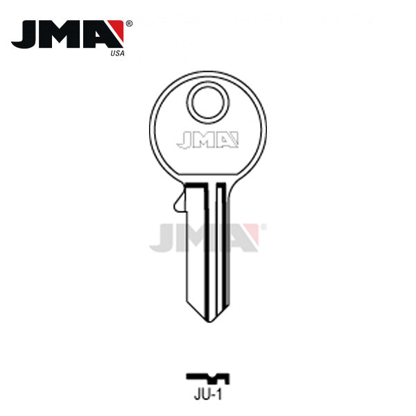 JMA  - 1046 American Metal Key Blank / Brass / JU-1
