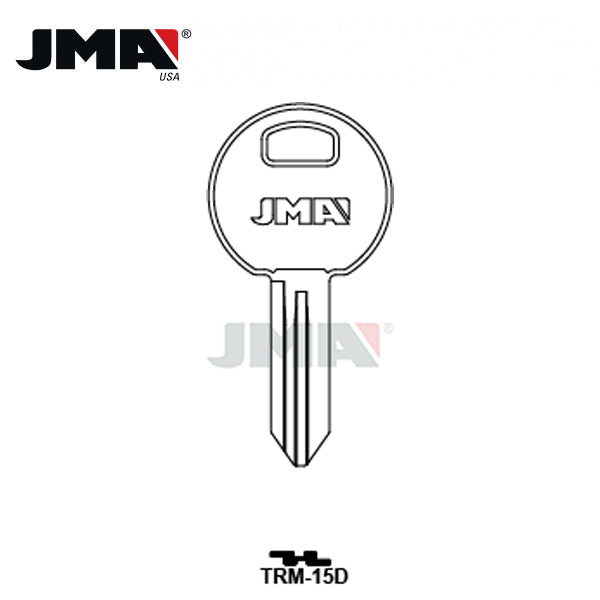 JMA - 1665 TM18 Trimark RV Metal Key Blank / Nickel Plate / TRM-15D