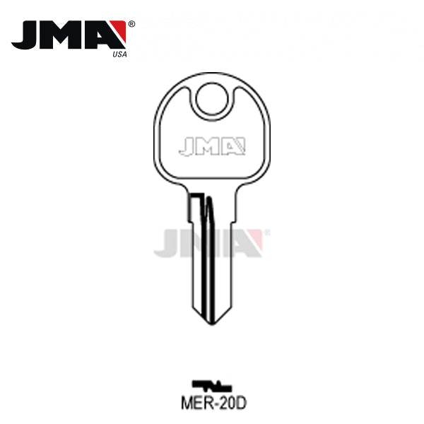 JMA - 1674 Wood & Treadway Metal Key Blank / MER-20D / Pack of 10