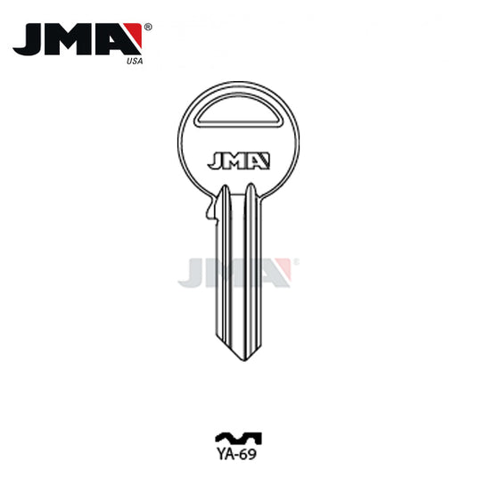 JMA - 999R 5-Pin YALE Metal Key Blank / Nickel Plate / YA-69