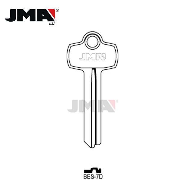 JMA – A1114H BEST Metal Key Blank / BES-7D