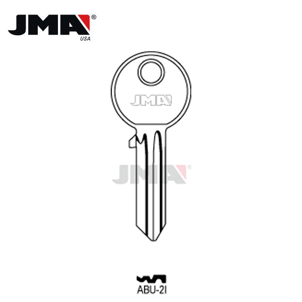 JMA - AB21 ABUS Metal Key Blank / Nickel Plate / ABU-2I