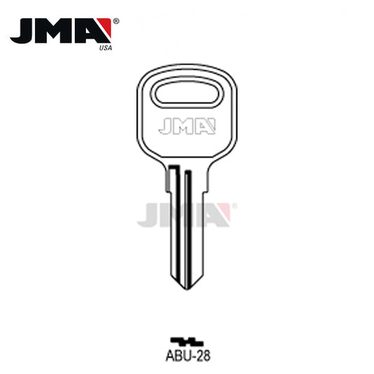 JMA - AB43R ABUS Metal Key Blank / Nickel Plate / ABU-28