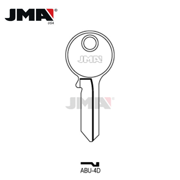 JMA - AB14R Abus Metal Key Blank / Nickel Plate / ABU-4D