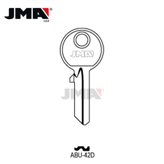 JMA - AB62CR Abus Metal Key Blank / Nickel Plate / ABU-42