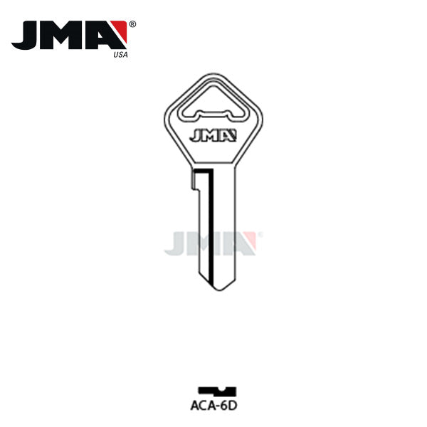JMA - ARCA Metal Key Blank / Nickel Plate / ACA-6D