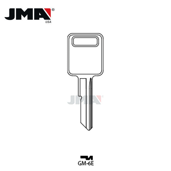 JMA - 1970-2002 GM / B48 / P1098A Metal Key Blank / GM-6E