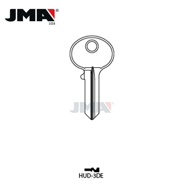 JMA - BO1 R1003M Metal Key Blank For Bommer and Hudson Locks / HUD-3DE