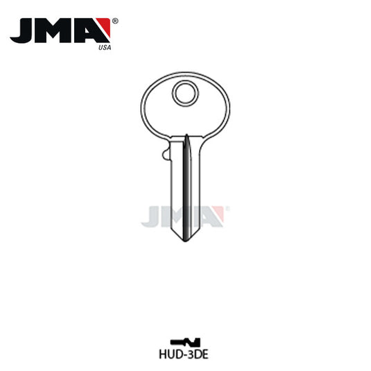 JMA - BO1 R1003M Metal Key Blank For Bommer and Hudson Locks / HUD-3DE