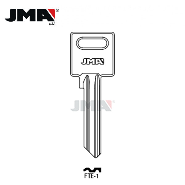 JMA - Forte Metal Key Blank / Nickel Plate / FTE-1E