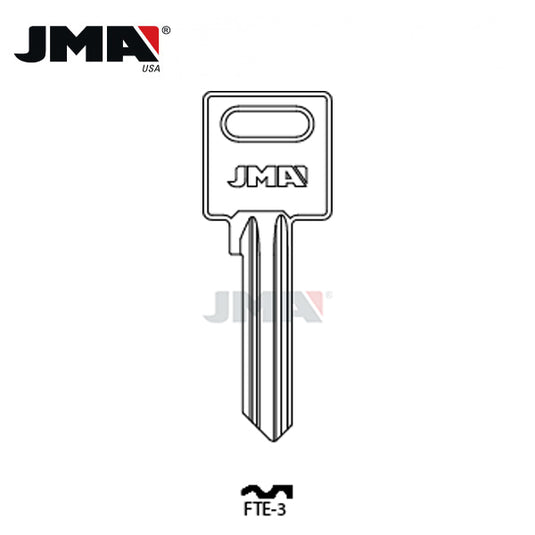 JMA - Forte Metal Key Blank / Nickel Plate / FTE-3