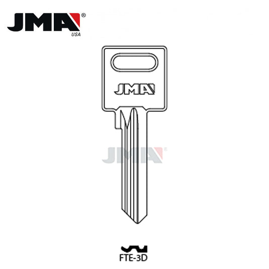 JMA - Forte Metal Key Blank / Nickel Plate / FTE-3D