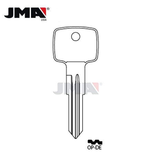 JMA - HF59R Opel Padlocks Metal Key Blank / Nickel Plate / OP-DE