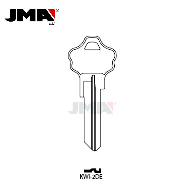 JMA - KW10BR Metal Key Blank For Kwikset / Brass / KWI-2DE