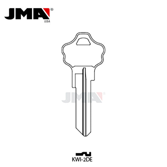 JMA - KW10NP Metal Key Blank For Kwikset / Nickel Plate / KWI-2DE