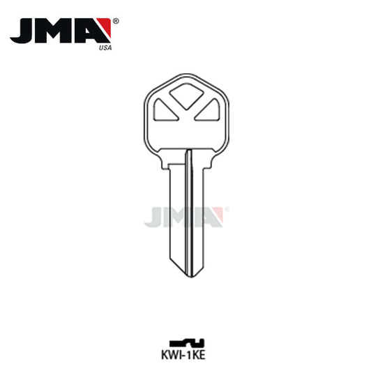 JMA - KW1NP Metal Key Blank For Kwikset / Nickel Plate / KWI-1KE