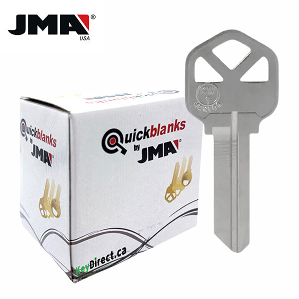 JMA – KW1NP Metal Key Blank For Kwikset / Nickel Plate / KWI-1KE / 250 Pack