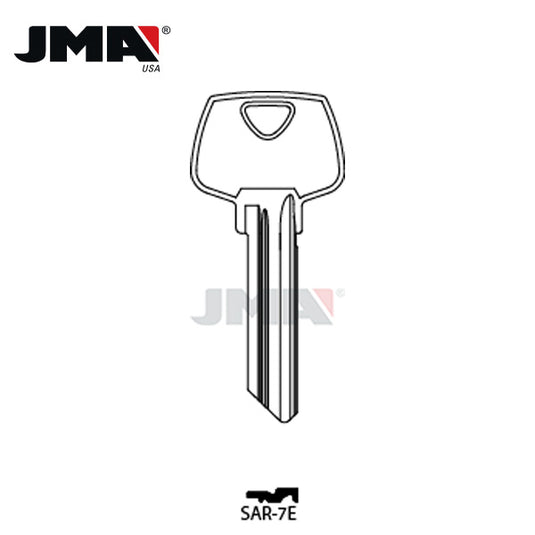 JMA - S22NP SARGENT Metal Key Blank / Nickel Plate / SAR-7E