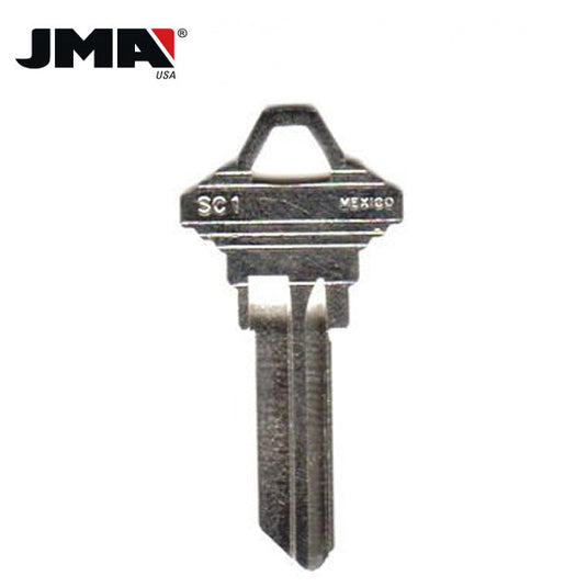 JMA – SC1NP Schlage Metal Blank Key / Nickel Plate / SLG-3E
