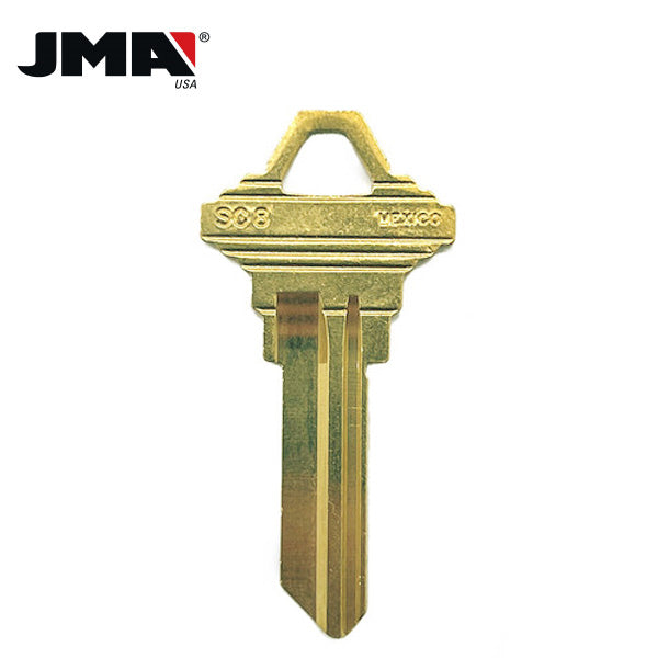 JMA - SC8 / Schlage Metal Key Blank / Brass / SLG-11E