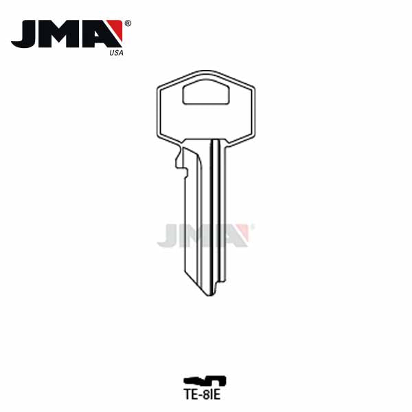 JMA - TE4 TESA Metal Key Blank / Nickel Plate / TE-8IE