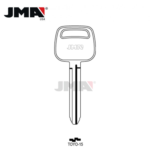 JMA - TR47 / X217 Toyota / Scion Big Head Mechanical Metal Key Blank / Nickel Plate / TOYO-15 / Pack of 10