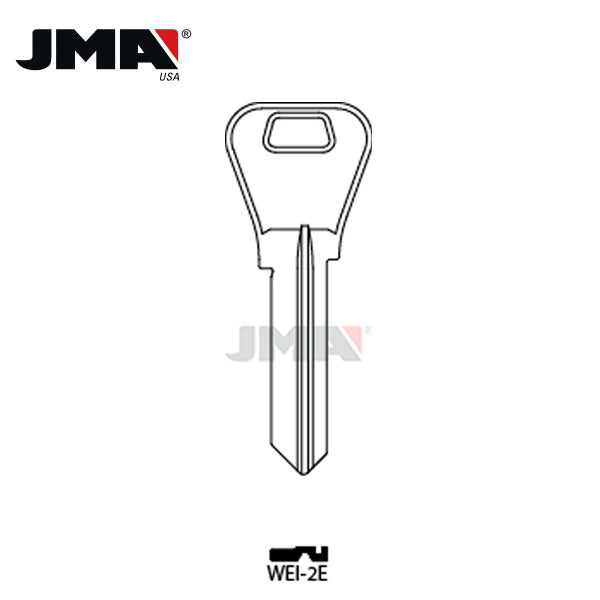 JMA – WR4 A1054WB Weiser Lockset Metal Key Blank / Brass / WEI-2E