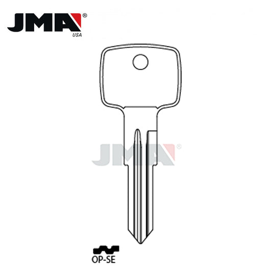 JMA - X168-B61 GM / Opel Metal Key Blank / Nickel Plate / OP-SE