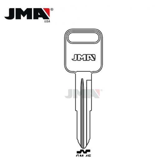 JMA - X184 B65 Geo / Honda / Isuzu Metal Key Blank / Nickel Plate / GM-4E
