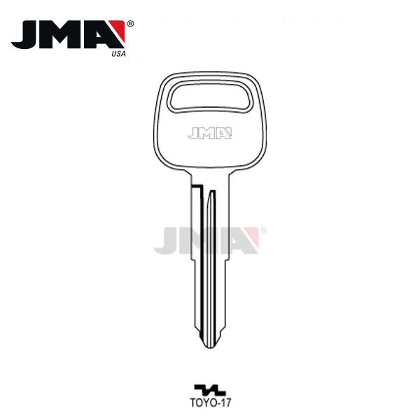 JMA - X223-TR53 Toyota Metal Key Blank / Nickel Plate / TOYO-17