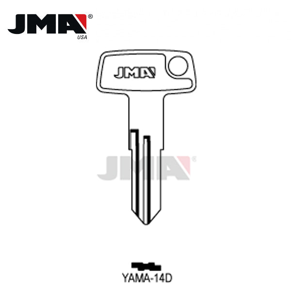 JMA - X72 / YH36 Yamaha Metal Key Blank / Nickel Plate / YAMA-14D / Pack of 10