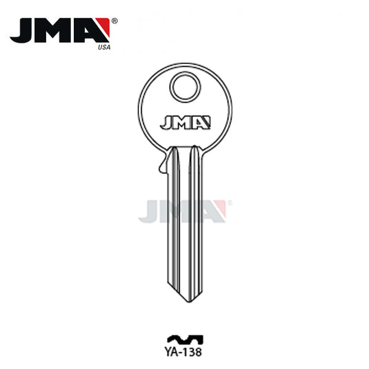 JMA - YALE Metal Key Blank / Nickel Plate / YA-138