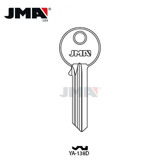 JMA - YALE Metal Key Blank / Nickel Plate / YA-138DE