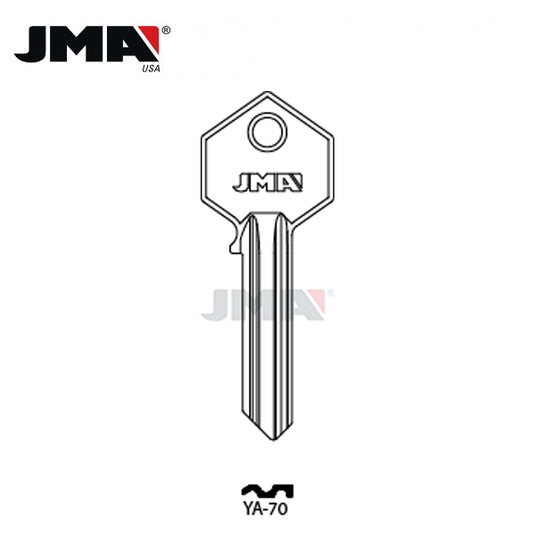 JMA - YALE Metal Key Blank / Nickel Plate / YA-70
