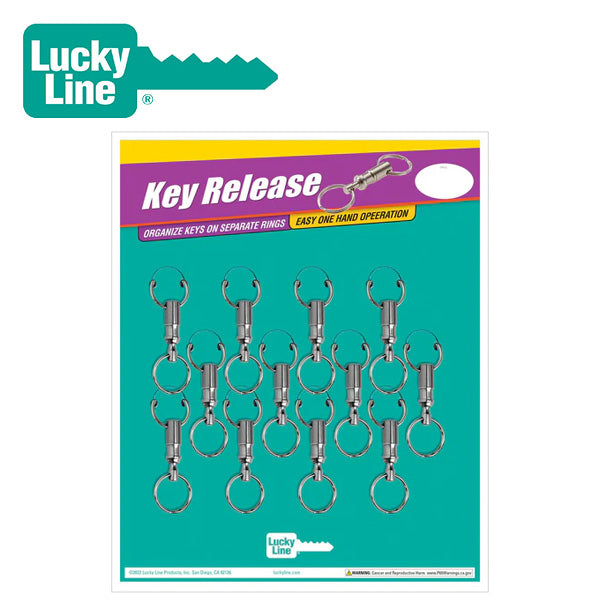 Load image into Gallery viewer, LuckyLine –  Quick Release - Pull-Apart Key Holder  - Nickel
